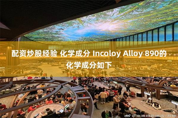 配资炒股经验 化学成分 Incoloy Alloy 890的化学成分如下