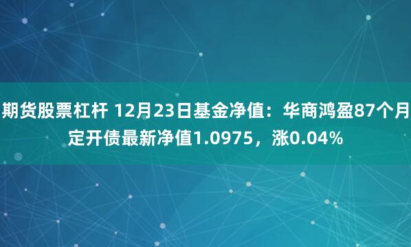 期货股票杠杆 12月23日基金净值：华商鸿盈87个月定开债最新净值1.0975，涨0.04%