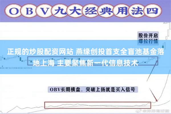 正规的炒股配资网站 燕缘创投首支全盲池基金落地上海 主要聚焦新一代信息技术